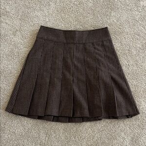 Abercrombie & Fitch Dark Brown black pleated mini Skirt XS